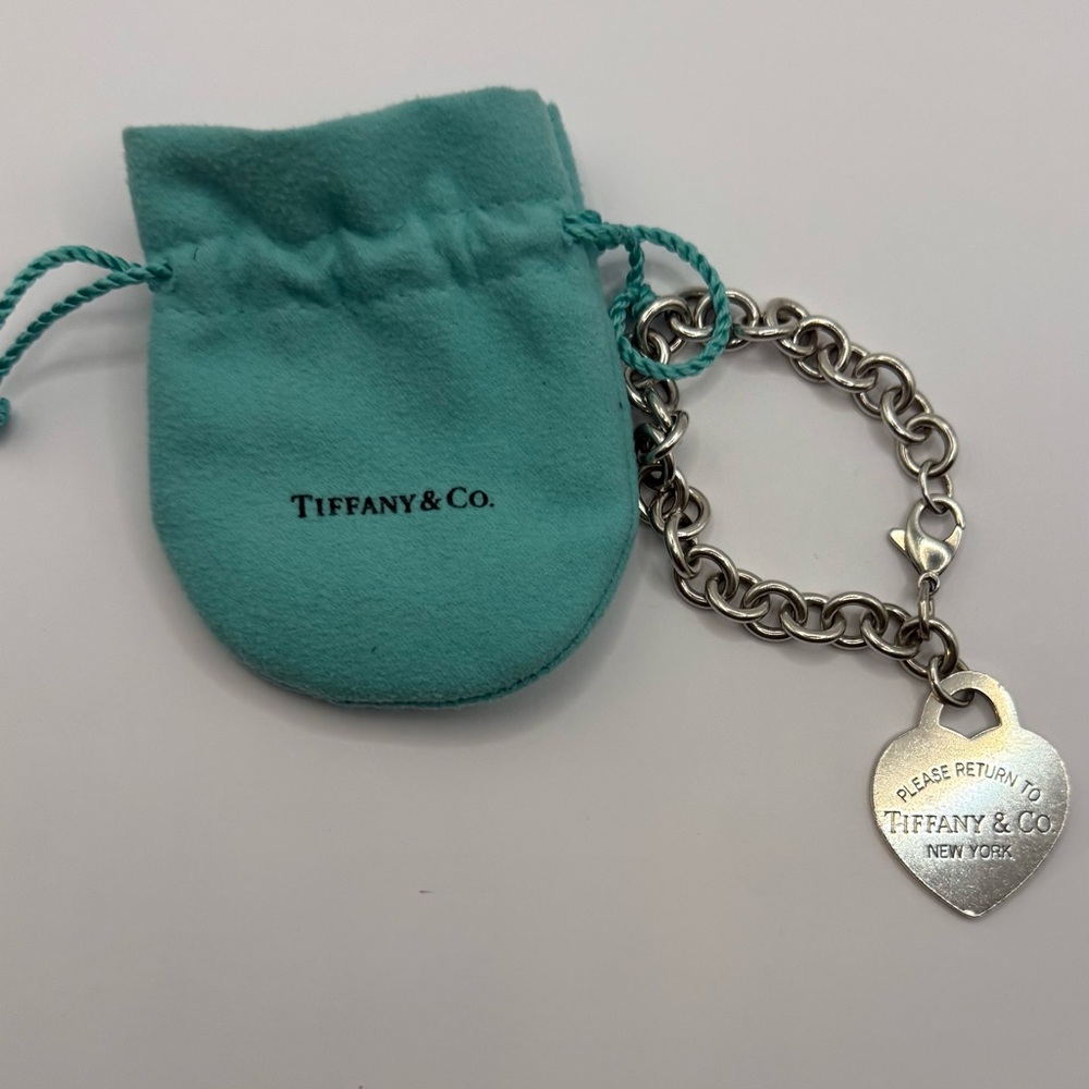 Tiffany & Co. Silver Heart Charm Bracelet